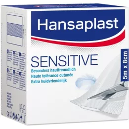 HANSAPLAST Sensitive Pflaster 8 cmx5 m Rolle, 1 St