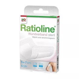 RATIOLINE Wundverband 7x5 cm steril, 5 St