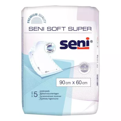 Seni Soft Super Bettschutzunterlagen 90x60 cm, 5 St Seni Soft Super Bettschutzunterlagen 90x60 cm, 5 St