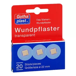 GOTHAPLAST Wundpflaster 2,2 cm transparent, 20 St