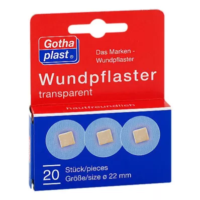 Gothaplast Wundpflaster Durchm.2,2 cm transparent, 20 St Gothaplast Wundpflaster Durchm.2,2 cm transparent, 20 St