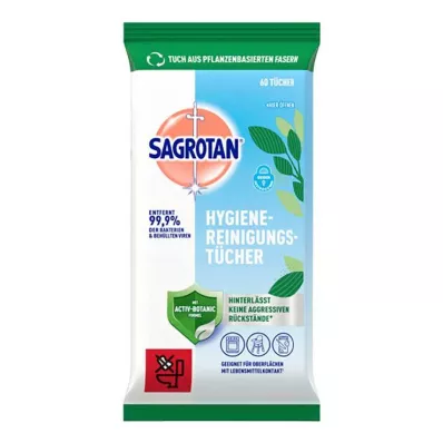 SAGROTAN Hygiene-Reinigungstücher, 60 St