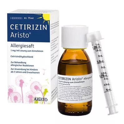 Cetirizin Aristo Allergiesaft 1 mg / ml Lösung zum Einnehmen , 75 ml