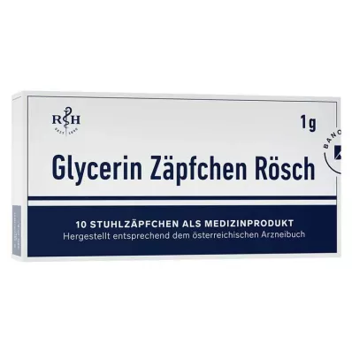 Glycerin Zäpfchen Rösch 1 g gegen Verstopfung, 10 St