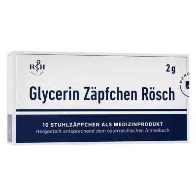 Glycerin Zäpfchen Rösch 2 g gegen Verstopfung, 10 St