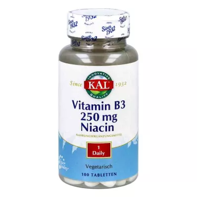 Vitamin B3 Niacin 250 mg Tabletten (100 stk)