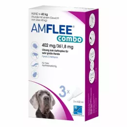 AMFLEE combo 402/361,8mg Lsg.z.Auf.f.Hunde üb.40kg, 3 St