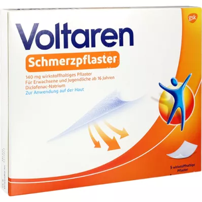 VOLTAREN Schmerzpflaster 140 mg wirkstoffh.Pflast., 5 St