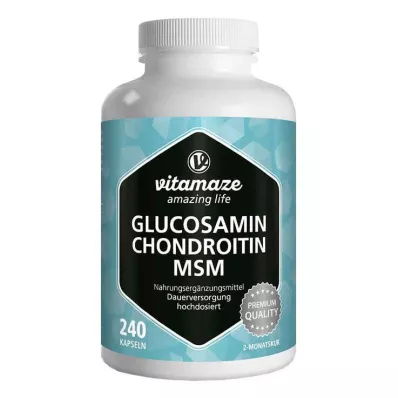 GLUCOSAMIN CHONDROITIN MSM Vitamin C Kapseln, 240 St