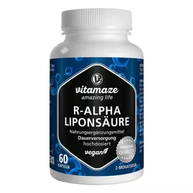 R-ALPHA-LIPONSÄURE 200 mg hochdosiert vegan Kaps., 60 St