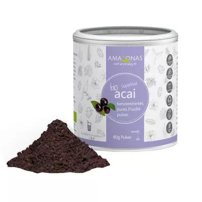 Acai 100% Bio Pulver ohne Trägerstoffe, 80 g