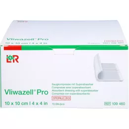 VLIWAZELL Pro superabsorb.Kompr.steril 10x10 cm, 10 St