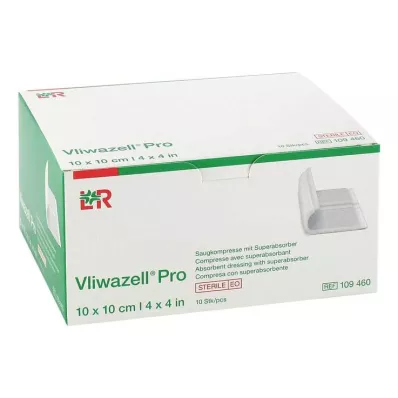 VLIWAZELL Pro superabsorb.Kompr.steril 10x10 cm, 10 St