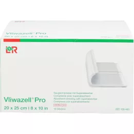 VLIWAZELL Pro superabsorb.Kompr.steril 20x25 cm, 10 St