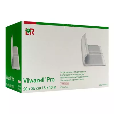 Vliwazell Pro superabsorb.Kompresse steril 20x25 cm, 10 St