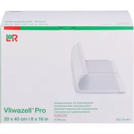 VLIWAZELL Pro superabsorb.Kompr.steril 20x40 cm, 10 St