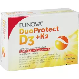 EUNOVA DuoProtect D3+K2 4000 I.E./80 μg Kapseln, 30 St