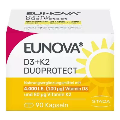 Eunova Duoprotect D3 + K2 4000 I.E. / 80 µg Kapseln, 90 St
