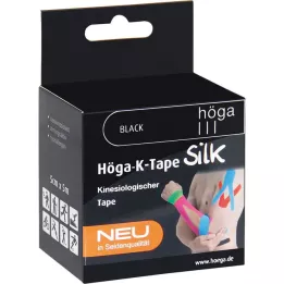 HÖGA-K-TAPE Silk 5 cmx5 m l.fr.black kinesiol.Tape, 1 St