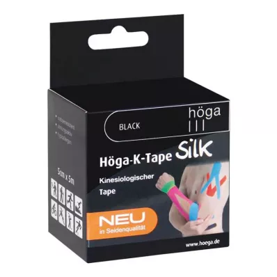 Höga-K-Tape Silk 5 cmx5 m black kinesiolog.Tape, 1 St