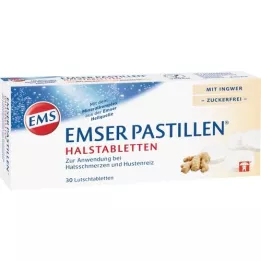 EMSER Pastillen Halstabletten m.Ingwer zuckerfrei, 30 St