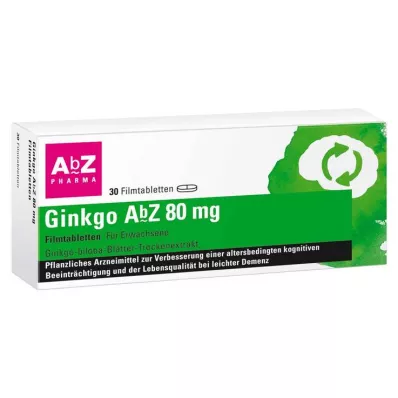 Ginkgo AbZ 80 mg Filmtabletten, 30 St Ginkgo AbZ 80 mg Filmtabletten, 30 St