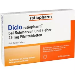 DICLO-RATIOPHARM bei Schmerzen u.Fieber 25 mg FTA, 20 St
