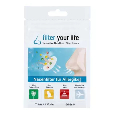 Filter Your Life Nasenfilter für Allergiker Größe m (7x2 stk)