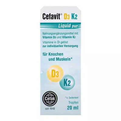 Cefavit D3 K2 Liquid pur Tropfen zum Einnehmen, 20 ml