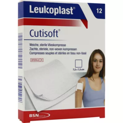 LEUKOPLAST Cutisoft Vlieskompr.7,5x7,5 cm steril, 12 St