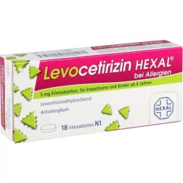 LEVOCETIRIZIN HEXAL bei Allergien 5 mg Filmtabl., 18 St