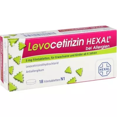 LEVOCETIRIZIN HEXAL bei Allergien 5 mg Filmtabl., 18 St