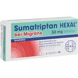 SUMATRIPTAN HEXAL bei Migräne 50 mg Tabletten, 2 St
