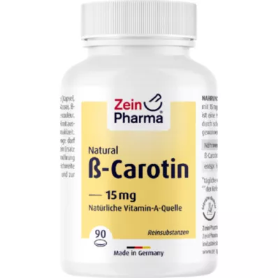 BETA CAROTIN NATURAL 15 mg ZeinPharma Weichkapseln, 90 St