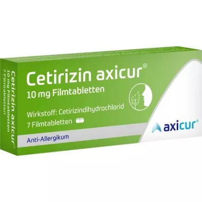 CETIRIZIN axicur 10 mg Filmtabletten, 7 St