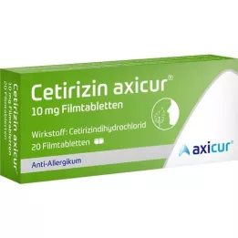 CETIRIZIN axicur 10 mg Filmtabletten, 20 St