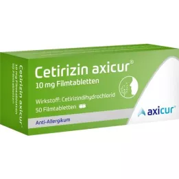 CETIRIZIN axicur 10 mg Filmtabletten, 50 St