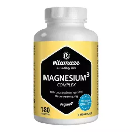 MAGNESIUM 350 mg Komplex Citrat/Oxid/Carbon.vegan, 180 St