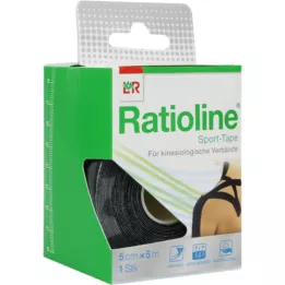 RATIOLINE Sport-Tape 5 cmx5 m schwarz, 1 St