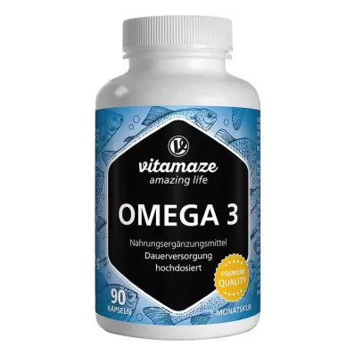 Omega-3 1000 mg EPA 400 / DHA 300 hochdosiert Kapseln , 90 St