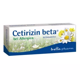 Cetirizin beta Filmtabletten bei Allergien, 30 St