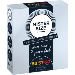 MISTER Size Probierpackung 53-57-60 Kondome, 3 St