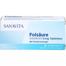FOLSÄURE SANAVITA 5 mg Tabletten, 20 St