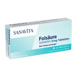 Folsäure Sanavita 5 mg Tabletten, 20 St