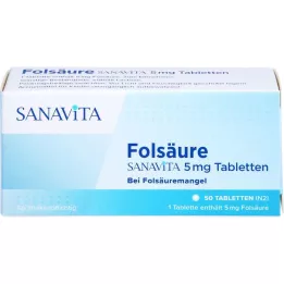 FOLSÄURE SANAVITA 5 mg Tabletten, 50 St