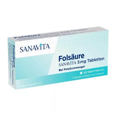 Folsäure Sanavita 5 mg Tabletten, 50 St