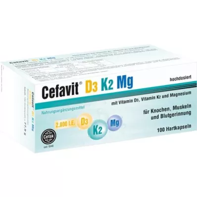 CEFAVIT D3 K2 Mg 2.000 I.E. Hartkapseln, 100 St
