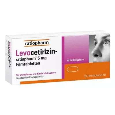 Levocetirizin-ratiopharm 5 mg Filmtabletten, 20 St