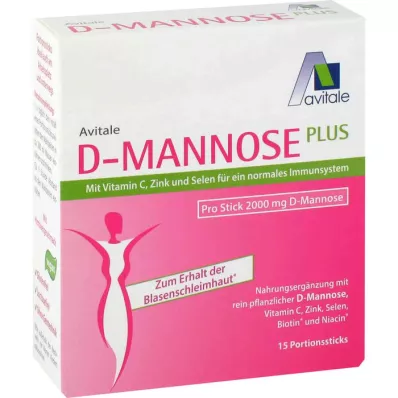 D-MANNOSE PLUS 2000 mg Sticks m.Vit.u.Mineralstof., 15X2.47 g