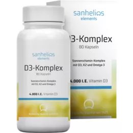SANHELIOS Vitamin D3 Sonnenvitamin-Komplex mit K2, 80 St
